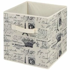 Buy ⌛ Home Basics Paris Collection Non-Woven Storage Bin, Natural 🤩