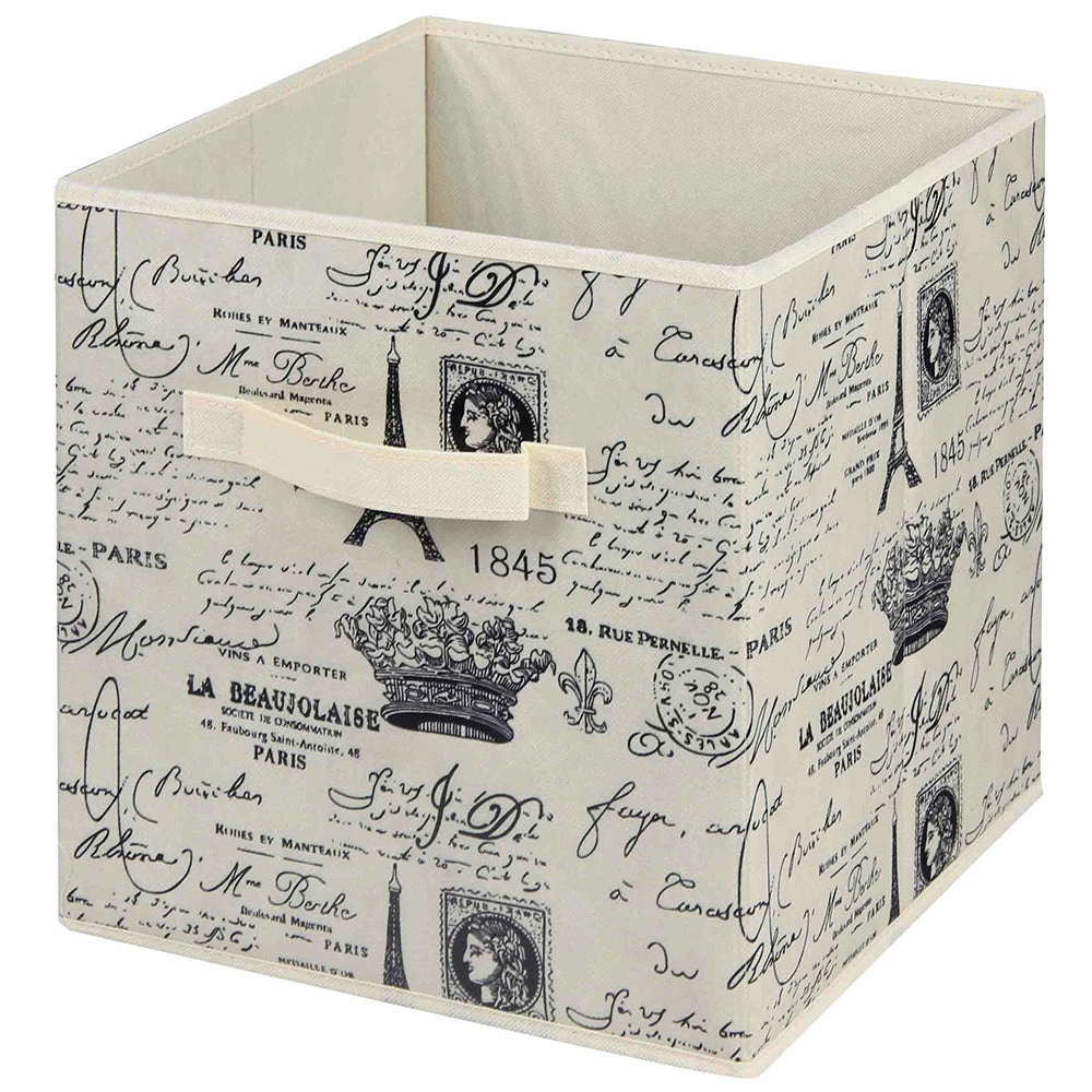 Buy ⌛ Home Basics Paris Collection Non-Woven Storage Bin, Natural 🤩 3 Buy ⌛ Home Basics Paris Collection Non-Woven Storage Bin, Natural 🤩
