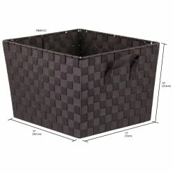 Hot Sale 🎁 Home Basics X-Large Polyester Woven Strap Open Bin, Brown 🔥 -Home Basics Sales 38c8858b46f543cda6e50c39348c6cfd 1080x