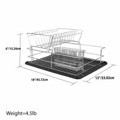 New 🌟 Home Basics Deluxe 2 Tier Dish Rack, Black 😉 -Home Basics Sales 3934a18f53b346f3835061aa5089a922 63ac5a66 26f9 477d b55d 6166afa75f81 1080x