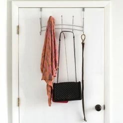 Best Pirce 🌟 Home Basics Shelby 5 Hook Over the Door Hanging Rack, Silver 🛒 -Home Basics Sales 3973d8e3ce1c4f5f96b627bda58415c5 1080x