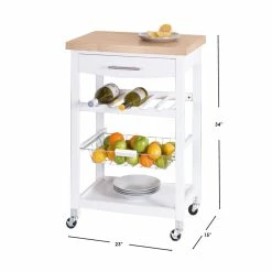 Promo 🎉 Home Basics 4 Tier Kitchen Trolley with Wood Top, White ⭐ -Home Basics Sales 3a12bc3bc51c4edbbe0343d0e325ca03 5437f659 604a 4269 ac78 42f0acf591f7 1080x