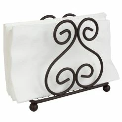 Best deal ❤️ Home Basics Scroll Collection Steel Napkin Holder, Bronze ⭐