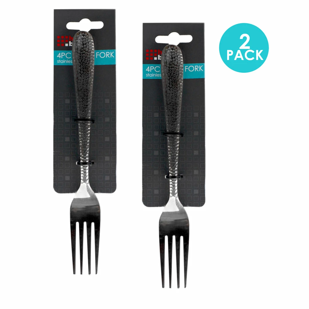 Flash Sale ๐งจ Home Basics ๐จ Hammered Stainless Steel Dinner Forks, (Pack of 4), Silver ๐ 8 Flash Sale ๐งจ Home Basics ๐จ Hammered Stainless Steel Dinner Forks, (Pack of 4), Silver ๐ - Image 6