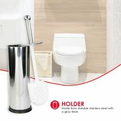 Coupon ⭐ Home Basics Hide-Away and Splash Proof Polished Stainless Steel Toilet Brush with Non-Skid Hygienic Holder, Silver 🎁 -Home Basics Sales 43227c3668634105ba13cbe6d020d2cd 36d41445 0df2 4d09 a3fa e64bf98e717d 1080x