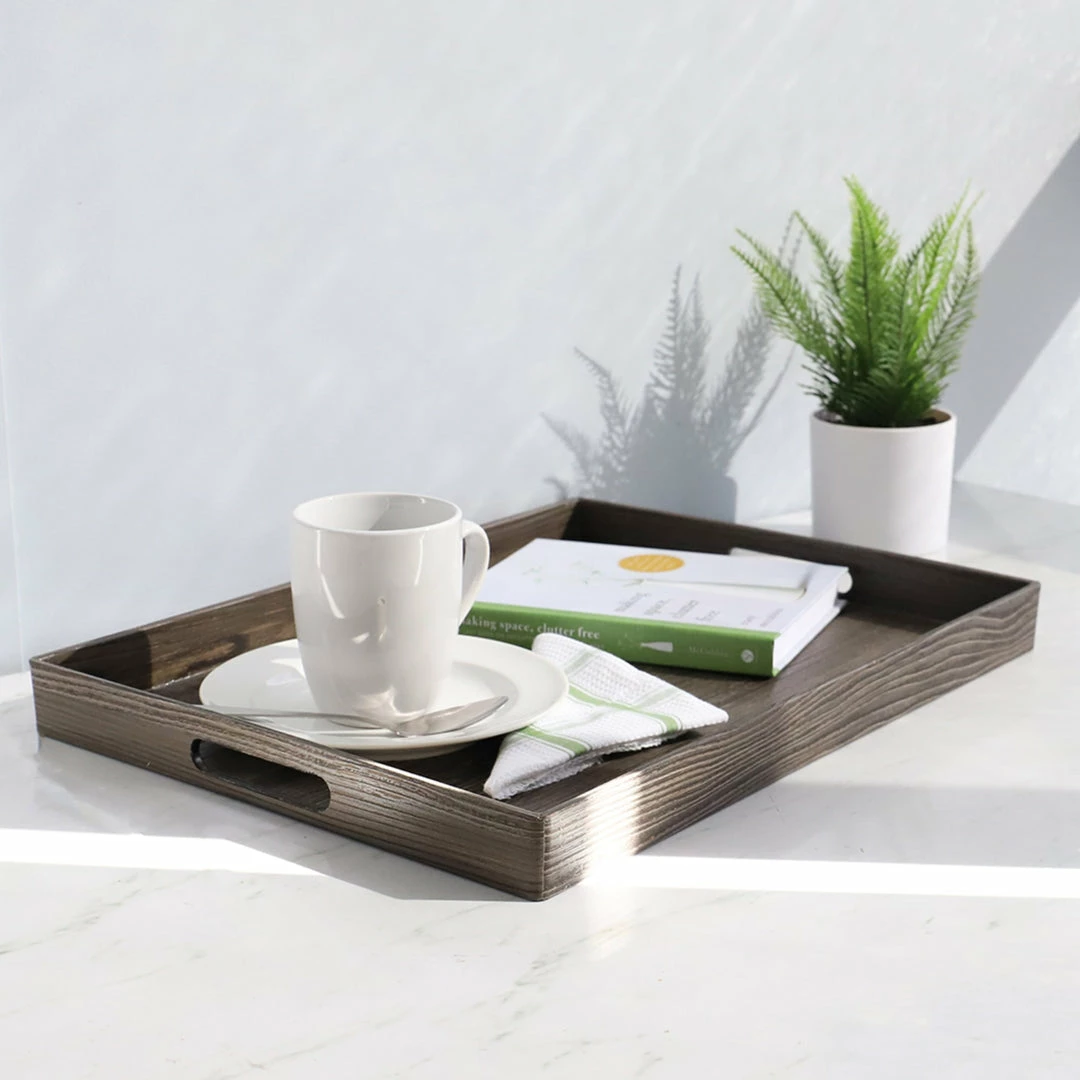 Top 10 🤩 Home Basics Rustic Wood Like Serving Tray, Ash ❤️ 4 Top 10 🤩 Home Basics Rustic Wood Like Serving Tray, Ash ❤️ - Image 2