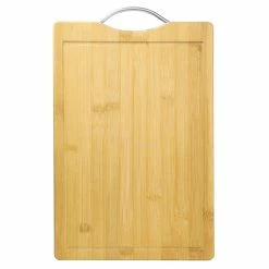Budget 🥰 Home Basics 10" x 15" Bamboo Cutting Board with Juice Groove and Stainless Steel Handle 😉
