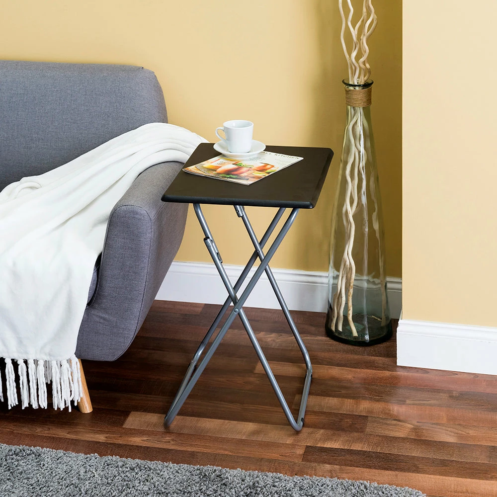 Deals ๐ Home Basics Multi-Purpose Foldable Table, Black ๐งจ 4 Deals ๐ Home Basics Multi-Purpose Foldable Table, Black ๐งจ - Image 2