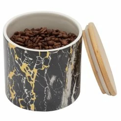 Best Sale 👏 Home Basics Marble Like Small Ceramic Canister with Bamboo Top, Black 👍 -Home Basics Sales 4705a15a34dd40e8a99bed497267be41 62f5946d a46f 4a93 a8c1 66701b8360d9 1080x