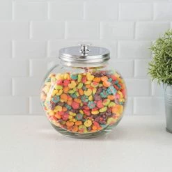 New 🧨 Home Basics Large 91 oz. Round Glass 🍬 Candy Storage Jar with Stainless Steel Top, Clear 🔔 -Home Basics Sales 49909adc3f1f4fc89e0b5fe119308e9f 6052bf2d 8cd8 4518 a09d 20328b2c9070 1080x