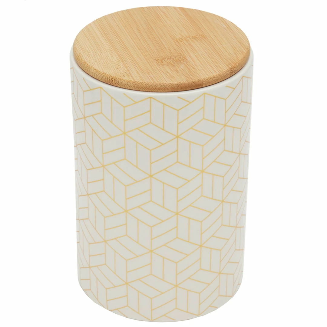 Deals ❤️ Home Basics Cubix X-Large Ceramic Canister with Bamboo Top ✔️ 3 Deals ❤️ Home Basics Cubix X-Large Ceramic Canister with Bamboo Top ✔️