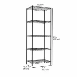 Promo 🧨 Home Basics 5 Tier Steel Wire Shelf, Black 🎉 -Home Basics Sales 4b24c34466cb4631821f2a2161434dfd 1080x