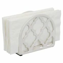Coupon ๐ Home Basics Lattice Collection Cast Iron Napkin Holder, White ๐
