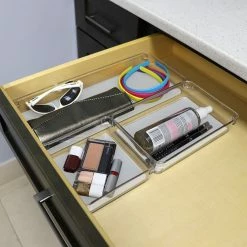 Flash Sale ⭐ Home Basics Three Compartment Multi-Purpose Storage 3 Piece Rubber-Lined Plastic Drawer Organizer Set, Grey 🤩 -Home Basics Sales 4c452c997fa54e7cb871050cac738eb7 1080x