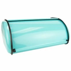 Best deal โ Home Basics Roll Up Lid Steel Bread Box, Turquoise ๐