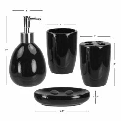 Wholesale 🎉 Home Basics 4 Piece Bath Accessory Set, Black ❤️ -Home Basics Sales 509e00f4101f457aae2c892aae7eceeb 66bc5e47 a59e 42fb a1d0 ba2e5cd3d82f 1080x