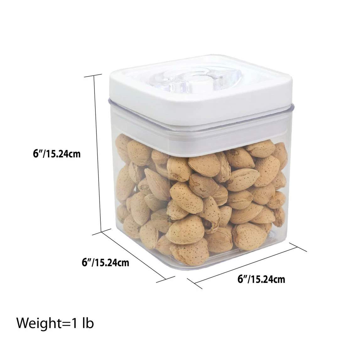 Coupon 🎁 Home Basics 1 Liter Twist 'N Lock Air-Tight Square Plastic Canister, White 🛒 8 Coupon 🎁 Home Basics 1 Liter Twist 'N Lock Air-Tight Square Plastic Canister, White 🛒 - Image 6