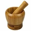 Top 10 🧨 Home Basics Non-Skid Rustic No-Spill Large Bamboo Mortar and Pestle, Natural ✨