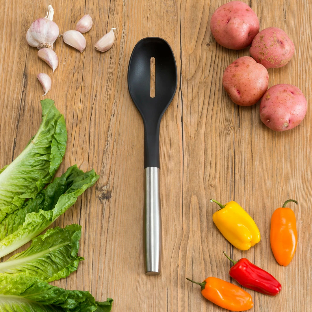 Outlet ๐ Home Basics Mesa Collection Scratch-Resistant Nylon Slotted Spoon, Black ๐ฏ 4 Outlet ๐ Home Basics Mesa Collection Scratch-Resistant Nylon Slotted Spoon, Black ๐ฏ - Image 2