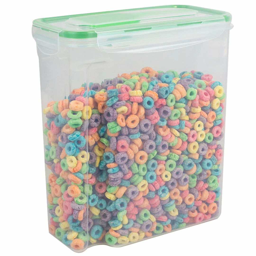 Best Sale ⌛ Home Basics 4-Sided Locking Plastic Cereal Storage Container with Spoon, Seafoam Green ✨ 7 Best Sale ⌛ Home Basics 4-Sided Locking Plastic Cereal Storage Container with Spoon, Seafoam Green ✨ - Image 5