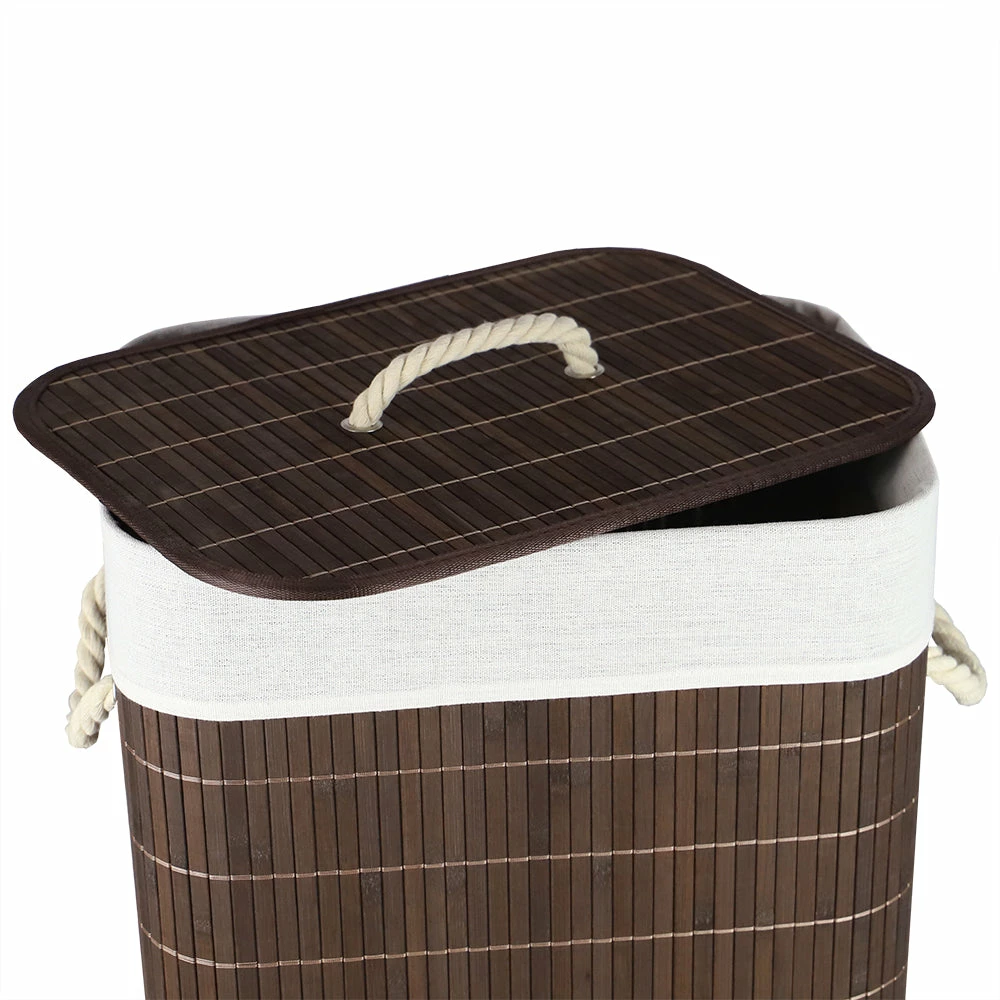 Buy β Home Basics Rectangular Bamboo Hamper, Brown π 5 Buy β Home Basics Rectangular Bamboo Hamper, Brown π - Image 3