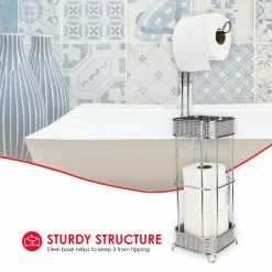 Top 10 🔔 Home Basics Diamond Collection Free-Standing Dispensing Toilet Paper Holder, Chrome 🤩 -Home Basics Sales 576a4a2008eb4f9e8757e4060a51a3a3 8570b03c 32d9 4a21 8cb1 aa85dea0e9ff 1080x