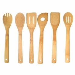 Coupon ๐คฉ Home Basics 6 Piece Bamboo Kitchen Tool Set, Natural ๐ฅ