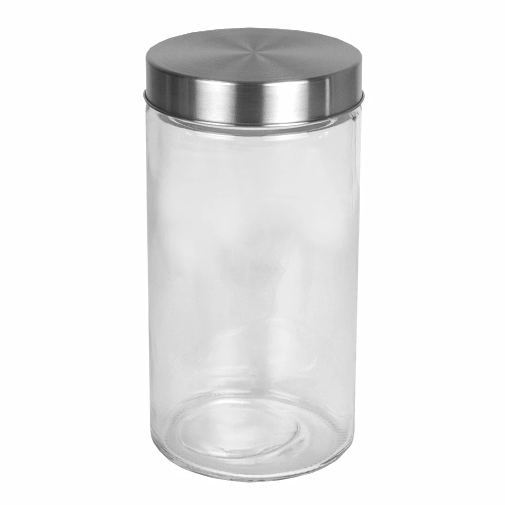 Budget ๐ Home Basics 4 Piece Glass Canister Set with Stainless Steel Lids โ๏ธ 7 Budget ๐ Home Basics 4 Piece Glass Canister Set with Stainless Steel Lids โ๏ธ - Image 5