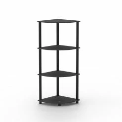 Cheap 🧨 Home Basics 4 Tier Corner Shelf, Grey 💯