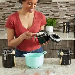 Top 10 👍 Home Basics 4 Piece Ceramic Canister Set with Wooden Spoons, Black 😉 -Home Basics Sales 5b08b8224a1a4e8d9dbdb830f59819bb 0d956115 1ce9 4a9d 9ff0 d2b99d16f522 1080x