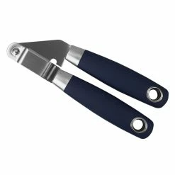 Cheap 🧨 Home Basics Meridian Stainless Steel Garlic Press, Indigo ⭐