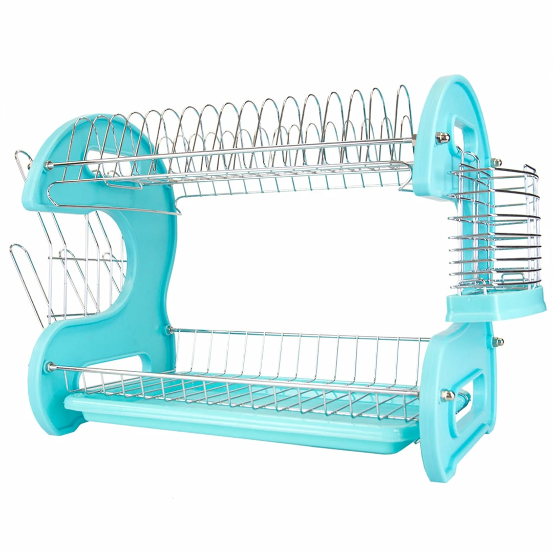Deals 😉 Home Basics 2 Tier Plastic Dish Drainer, Turquoise ✔️ 7 Deals 😉 Home Basics 2 Tier Plastic Dish Drainer, Turquoise ✔️ - Image 5