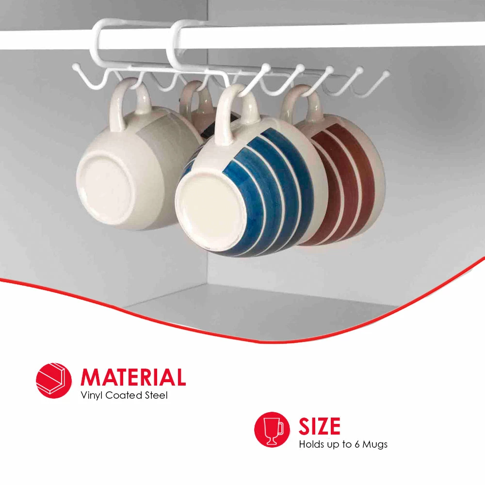 Wholesale ๐ฅ Home Basics Under-the-Shelf Mug Rack ๐ฏ 8 Wholesale ๐ฅ Home Basics Under-the-Shelf Mug Rack ๐ฏ - Image 6