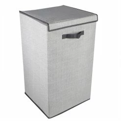 Cheap ⌛ Home Basics Herringbone Non-woven Laundry Hamper with Velcro Closure, Grey ⭐ -Home Basics Sales 64561e9f41a241a18586444a9a25f21f 1080x