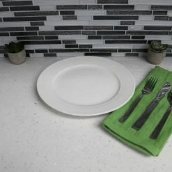 Hot Sale 🔥 Home Basics Embossed Thread 10.5" Ceramic Dinner Plate, White 😉 -Home Basics Sales 64e1ff1f87634bb490ee66c0c6a6f1c2 1080x