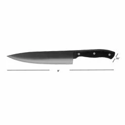 Coupon 👍 Home Basics 8" Stainless Steel Chef Knife with Contoured Bakelite Handle, Black 🛒 -Home Basics Sales 6646ac9ce5104bffae6c88b0336b66a7 1080x