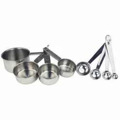 Brand new ✔️ Home Basics 8 Piece Stainless Steel Measuring Cup Set 🤩