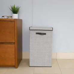 Cheap ⌛ Home Basics Herringbone Non-woven Laundry Hamper with Velcro Closure, Grey ⭐ -Home Basics Sales 692f95e98e6b40aca38cdd9bae4027c5 1080x
