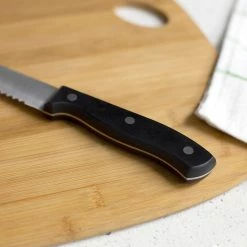 Promo 👍 Home Basics 8" Stainless Steel Bread Knife with Contoured Bakelite Handle, Black 👏 -Home Basics Sales 6a3042375c284e0f8021f14cbbe63df3 1080x