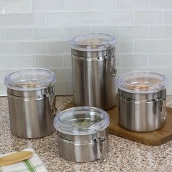 Hot Sale 😉 Home Basics 4 Piece Stainless Steel Canister Set 🔔 -Home Basics Sales 6ca3d64ad2bd4366a557ccc85b36e09a f7868787 e51e 44eb 8c59 237182f33608 1080x