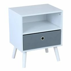 Deals 🔔 Home Basics 2 Cube Night Stand with Non-Woven Bin, White ❤️