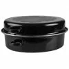 Wholesale 🧨 Home Basics Deep Oval Natural Non-Stick 14” Enameled Carbon Steel Roaster Pan with Lid, Black ✔️ -Home Basics Sales 6f283cd44d46486cbeef4fe3d9ed9a03 1080x