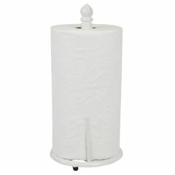 Wholesale 👍 Home Basics Lattice Collection Cast Iron Paper Towel Holder, White 🔥