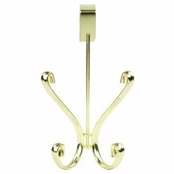 Buy 🎁 Home Basics Over the Door Double Hook, Gold 🤩