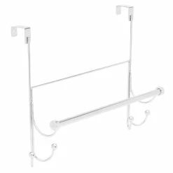 Flash Sale 😉 Home Basics Over the Door Hook with Towel Bar, Chrome 👏