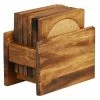 Cheap ✨ Home Basics Pine Wood Square Coasters with Absorbent Cork Insert, (Set of 6), and Holder 🤩