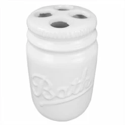 Discount 😍 Home Basics 4 Piece Dolomite Mason Jar Bath Set, White 🤩 -Home Basics Sales 75b1ec003a0346caaf4df401e9891dee 73474be5 caad 40d3 8f51 9b465cf57b39 1080x