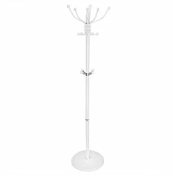 Best deal 🤩 Home Basics 16 Hook Free Standing 🧥 Coat Rack with Sandstone Base, White ⌛