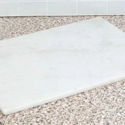 Discount 👍 Home Basics 12" x 16" Marble Cutting Board, White 💯