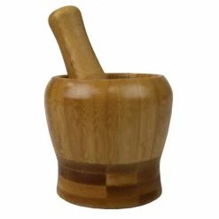 Top 10 🧨 Home Basics Non-Skid Rustic No-Spill Large Bamboo Mortar and Pestle, Natural ✨ -Home Basics Sales 8249013c8fcb4afea877f8356f97c216 1080x